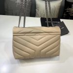 Saint Laurent Loulou Small Chain Bag In Matelassé “Y” Beige For Women 9.8in/23cm YSL