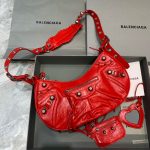 Balenciaga Le Cagole XS Shoulder Bag In Red, For Women, Women’s Bags 13in/33cm