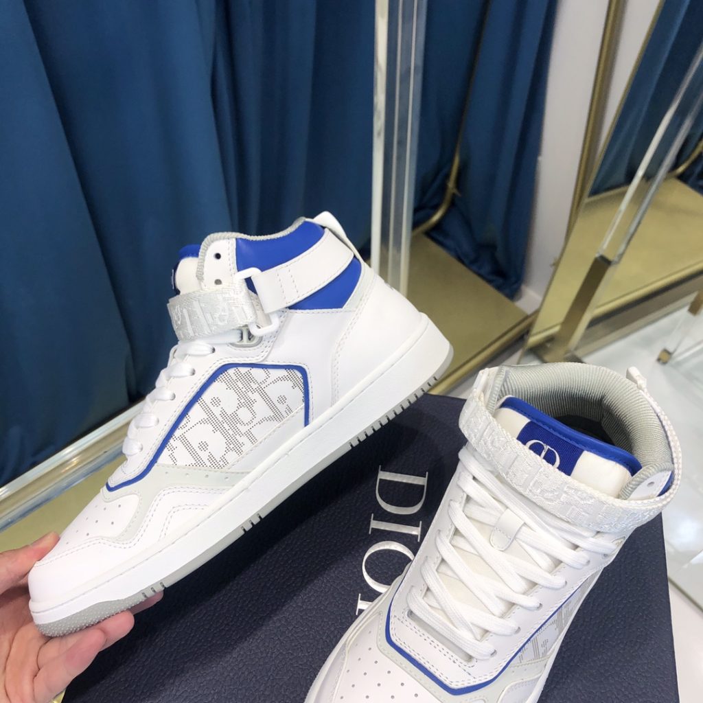 Christian Dior B27 High-Top Sneaker White/Blue For Men CD