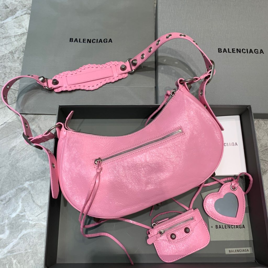 Balenciaga Le Cagole XS Shoulder Bag In Pink, For Women, Women’s Bags 13in/33cm