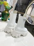 Prada Zipper Ankle Boots White For Women PRD