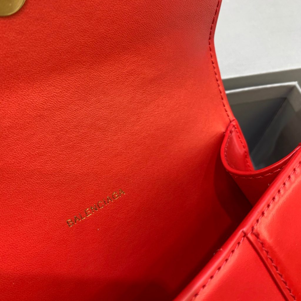 Balenciaga Hourglass XS Handbag In Red, For Women, Women’s Bags 7.4in/19cm