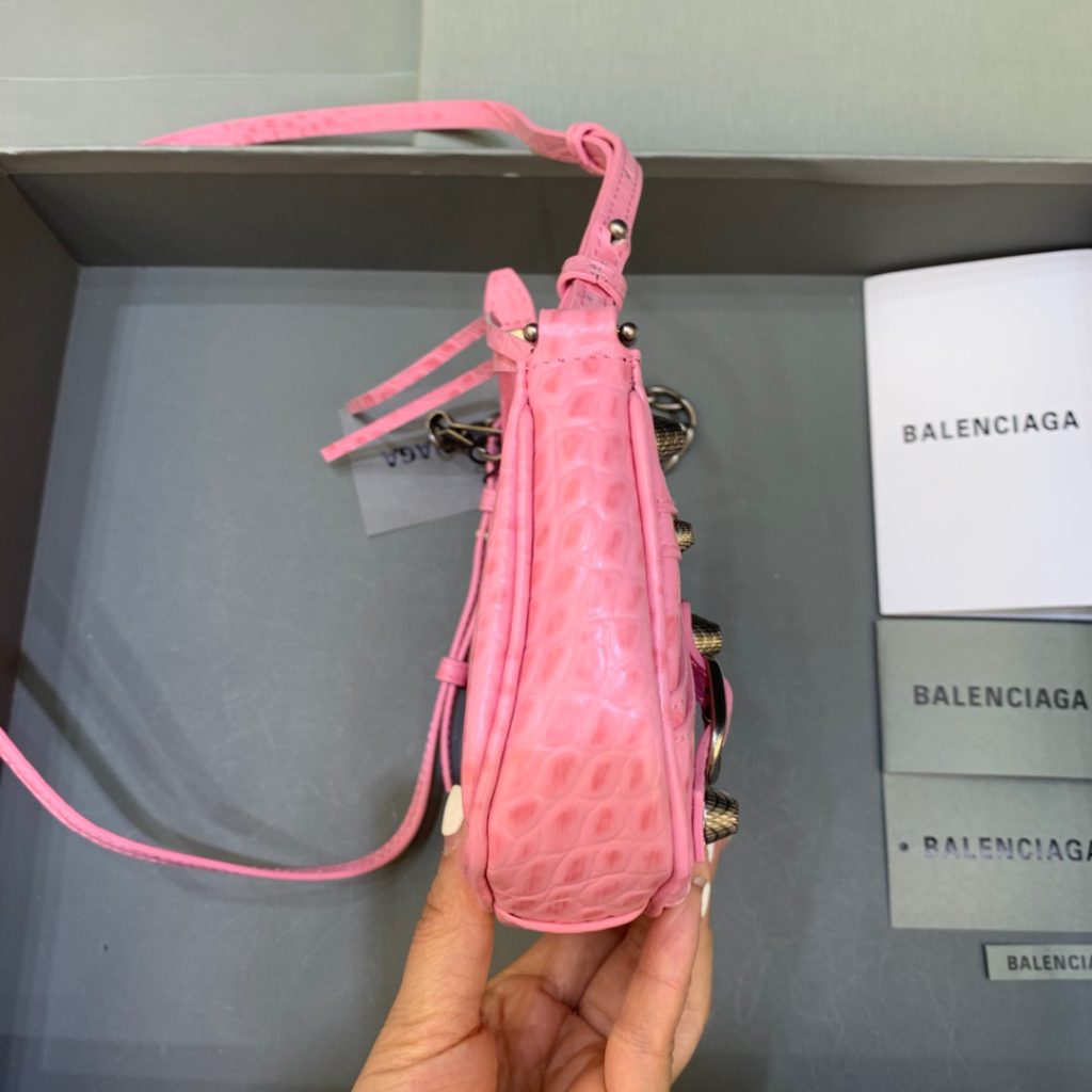 Balenciaga Le Cagole Mini Bag With Chain In Pink, For Women, Women’s Bags 8.2in/21cm