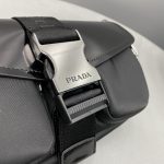 Prada Pocket Nylon And Brushed Bag Black For Women, Women’s Bags 9in/23cm 1BD295_789_F0002_V_BFO