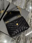 Saint Laurent Loulou Small Chain Bag Black For Women, Women’s Bags 9in/23cm YSL 494699FAAER1000