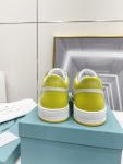 Prada Downtown Perforated Sneakers Yellow/White For Women 1.2in/30mm PRD 2EE364_3LKG_F0A7U