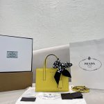 Prada Re-Edition 1995 Brushed Mini Handbag Yellow For Women, Women’s Bags 8.6in/22cm