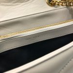 Saint Laurent Loulou Small Chain Bag In Matelassé “Y” White For Women 9.8in/23cm YSL 494699DV7279207