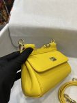 Dolce & Gabbana Small Sicily Bag In Dauphine Yellow For Women 7.5in/19cm DG