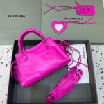 Balenciaga Neo Cagole XS Handbag In Dark Pink, For Women, Women’s Bags 10.2in/26cm