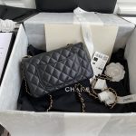 Chanel Mini Classic Handbag Black For Women 20cm/7.9in