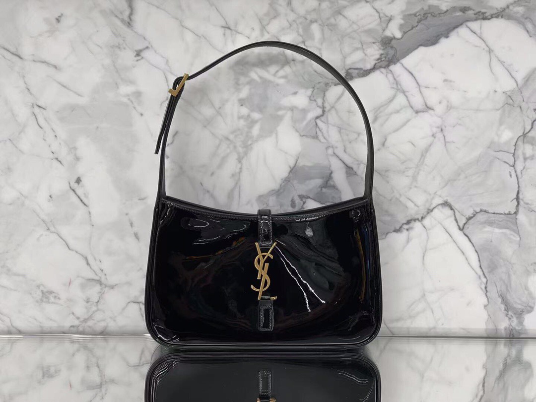 Saint Laurent Le 5 À 7 Hobo Bag In Smooth Noir For Women 9in/23cm YSL 6572280UF0W1000