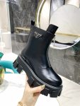 Prada Zipper Ankle Boots Black For Women PRD