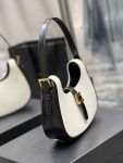 Saint Laurent Le Fermoir Hobo Bag White With Gold Hardware For Women 9.4in/24cm YSL