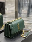 Saint Laurent Sunset Medium Chain Bag For Women 8.6in/22cm Green YSL