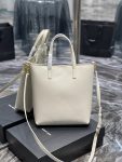 Saint Laurent Shopping Bag White Toy In Supple For Women 11in/28cm YSL 600307CSV0J9207