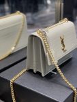 Saint Laurent Sunset Medium Chain Bag For Women 8.6in/22cm White YSL 442906DND0J9207