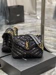 Saint Laurent Loulou Small Chain Bag Black For Women, Women’s Bags 9in/23cm YSL 494699FAAER1000