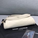 Saint Laurent Niki Medium Crinkled Shoulder Bag White For Women 11in/28cm YSL