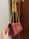 Dolce & Gabbana Polished 3.5 Phone Bag Burgundy For Women 7.3in/19cm DG