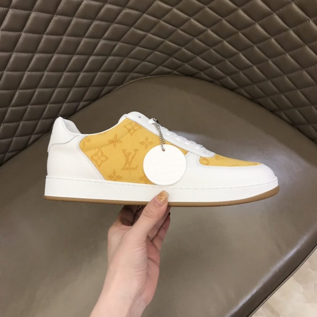 Louis Vuitton Rivoli Sneaker Monogram Metallic Canvas Yellow/White For Men LV