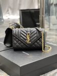 Saint Laurent Small Bag Black In Mix Matelasse For Women 8.2in/21cm YSL 600195BOW911000