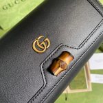 Gucci Diana Chain Wallet With Bamboo Black For Women, Women’s Bags 7.4in/19cm GG 658243 17Q0T 1000