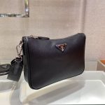 Prada Re-Nylon And Saffiano Shoulder Bag Black For Women, Women’s Bags 9.4in/24cm 2VH113_2DMH_F0002_V_OOP