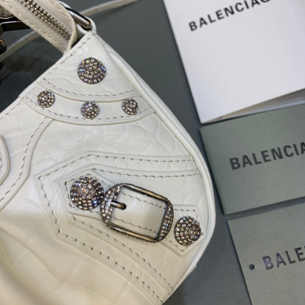 Balenciaga Le Cagole Mini Bag With Chain In White, For Women, Women’s Bags 8.2in/21cm 69581423EBY9016