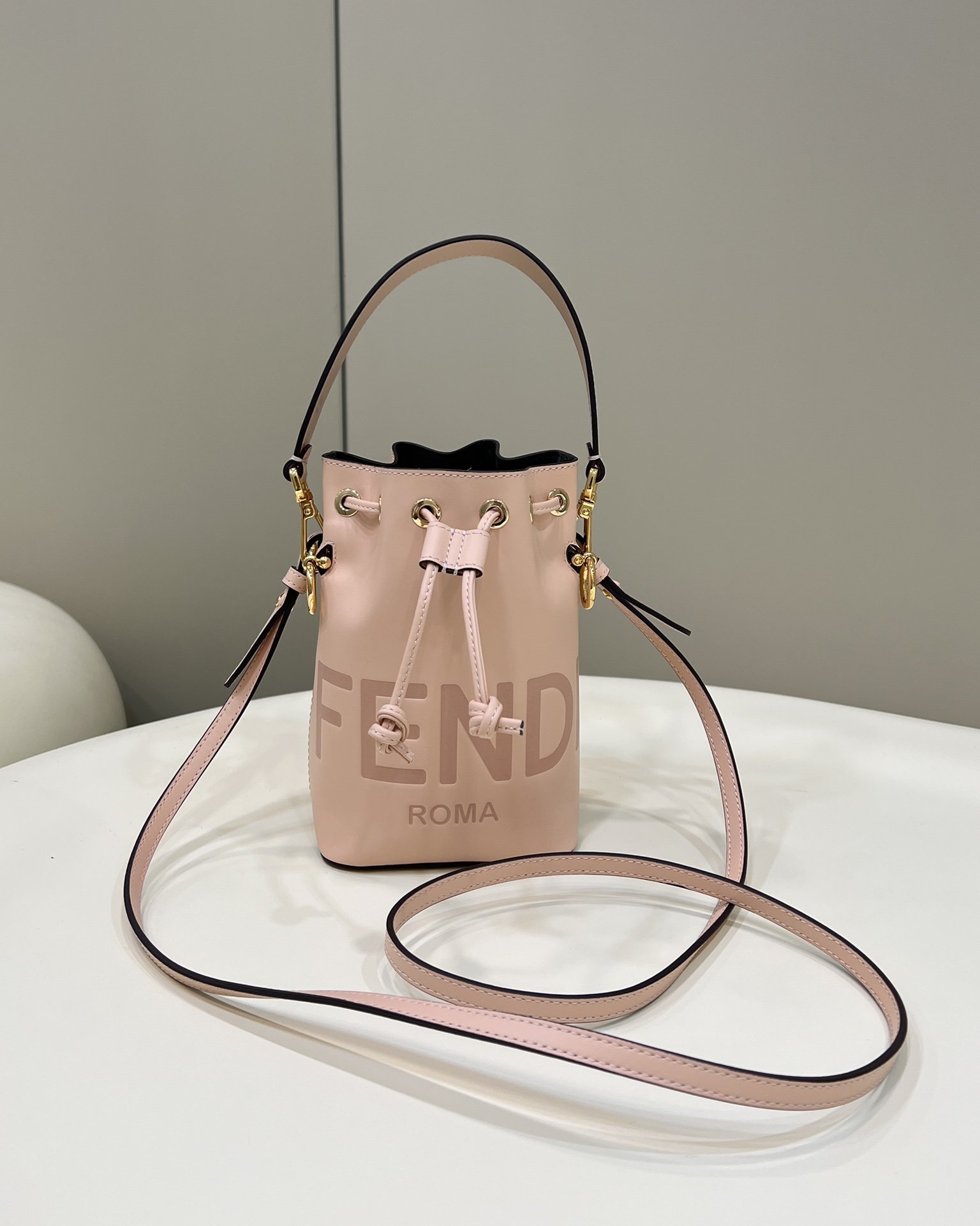 Fendi Mon Tresor Pale Pink For Women, Women’s Handbags, Shoulder And Crossbody Bags 7.1in/18cm FF 8BS010AC9LF14N1