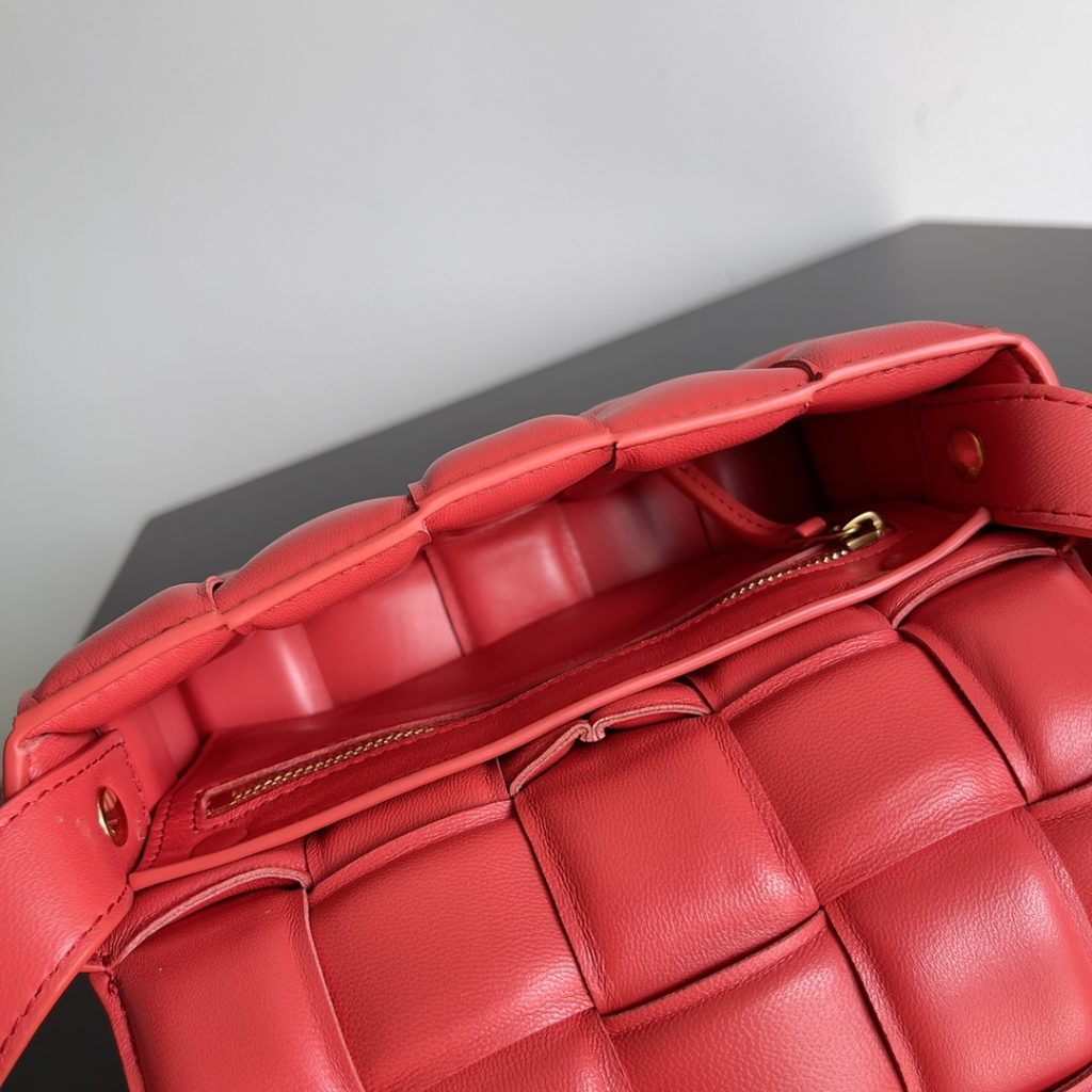 Bottega Veneta Small Padded Cassette Red, For Women, Women’s Bags 7.5in/19cm