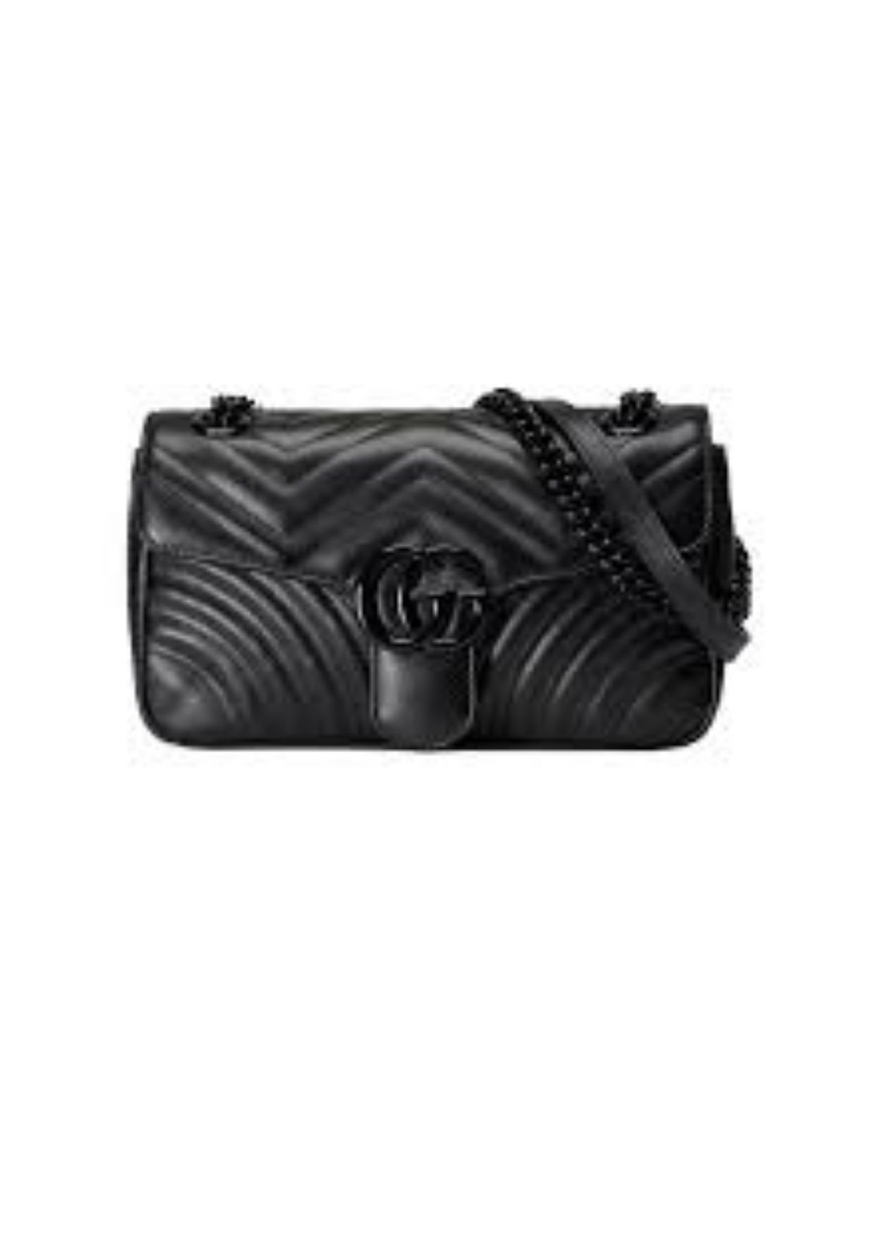 Gucci Marmont Small Matelasse Shoulder Bag Black For Women, Women’s Bags 10in/25cm GG