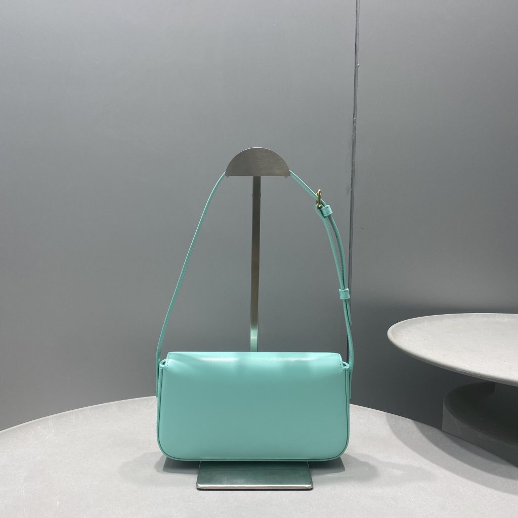 Celine Triomphe Shoulder Bag Mint Green For Women 8in/20cm