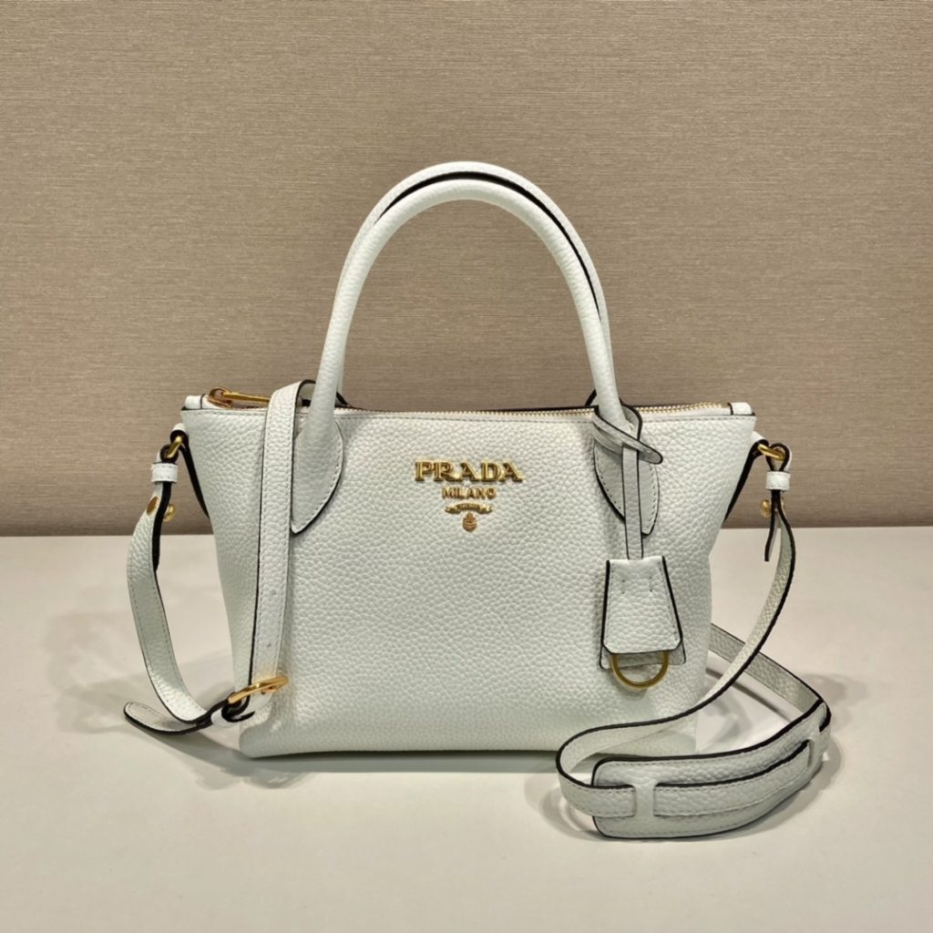 Prada Saffiano Mini Bag White For Women, Women’s Bags 9.4in/24cm