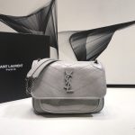 Saint Laurent Niki Baby Chain Bag Vintage Grey For Women 8.2in/21cm YSL