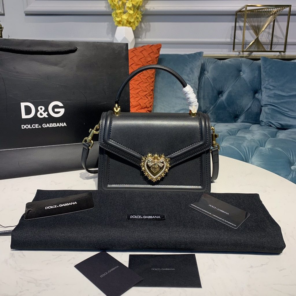 Dolce & Gabbana small Devotion Bag Black For Women 19cm/ 7.5inches