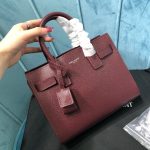 Saint Laurent Sac De Jour Nano Burgundy For Women 8.6in/22cm YSL