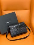 Saint Laurent Manhattan Small Shoulder Bag Black For Women 9.4in/24cm YSL