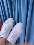 Prada Monolith Brushed Lace-Up Shoes White For Women 2.4in/60mm PRD