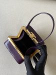 Celine Triomphe Minaudiere In Lizard Violet For Women 4in/10cm