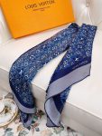 Louis Vuitton Monogram Pattern Blue Scarf 175cm/69in