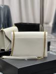 Saint Laurent Gaby Chain Bag White With Gold Hardware For Women 10.4in/27cm YSL