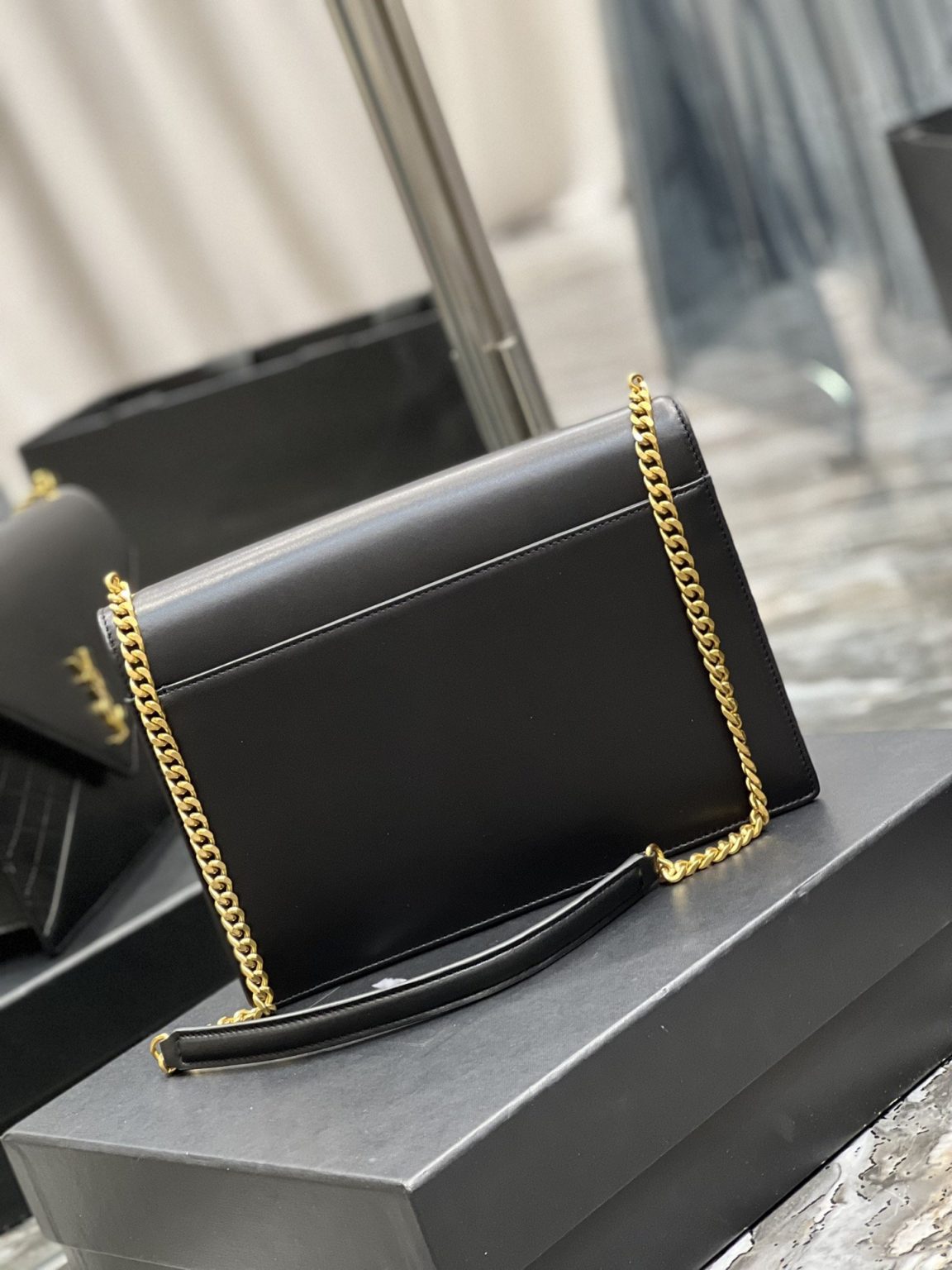 Saint Laurent Gaby Chain Bag Black With Gold Hardware For Women 10.4in/27cm YSL 6688641EL071000