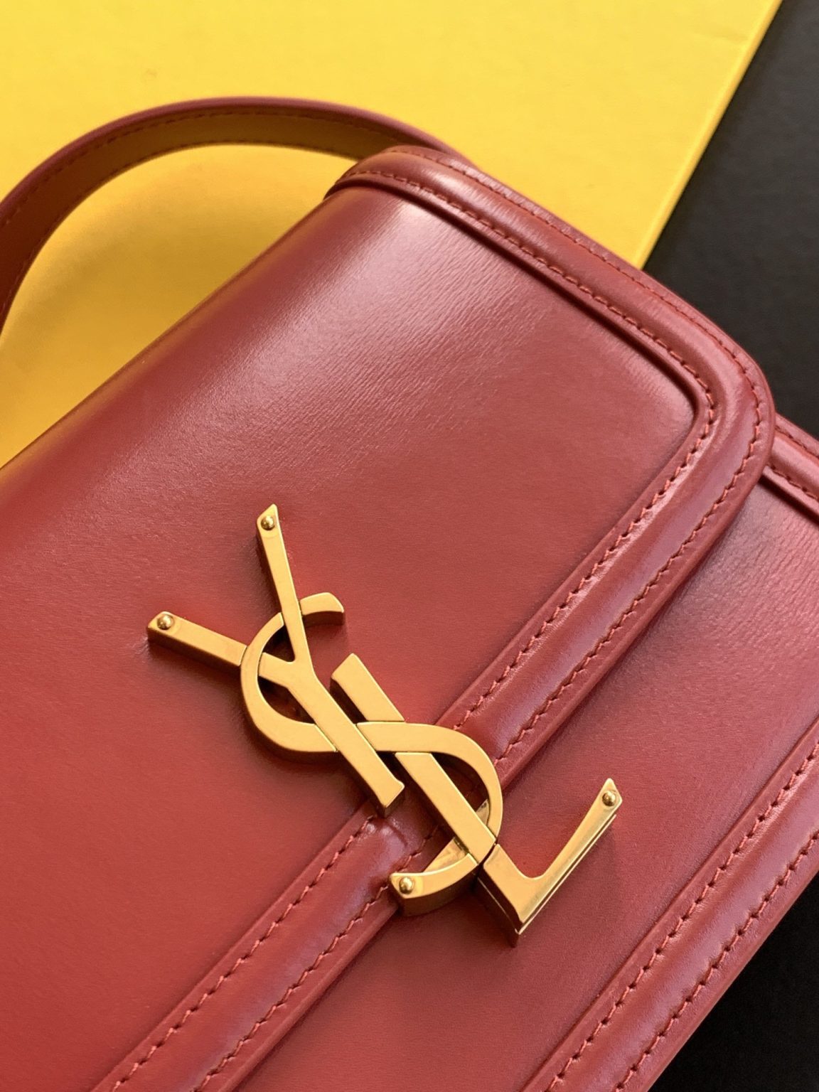 Saint Laurent Solferino Small Satchel Bag Red In Box With Gold Hardware 7.4in/19cm YSl 6343060SX0W6805