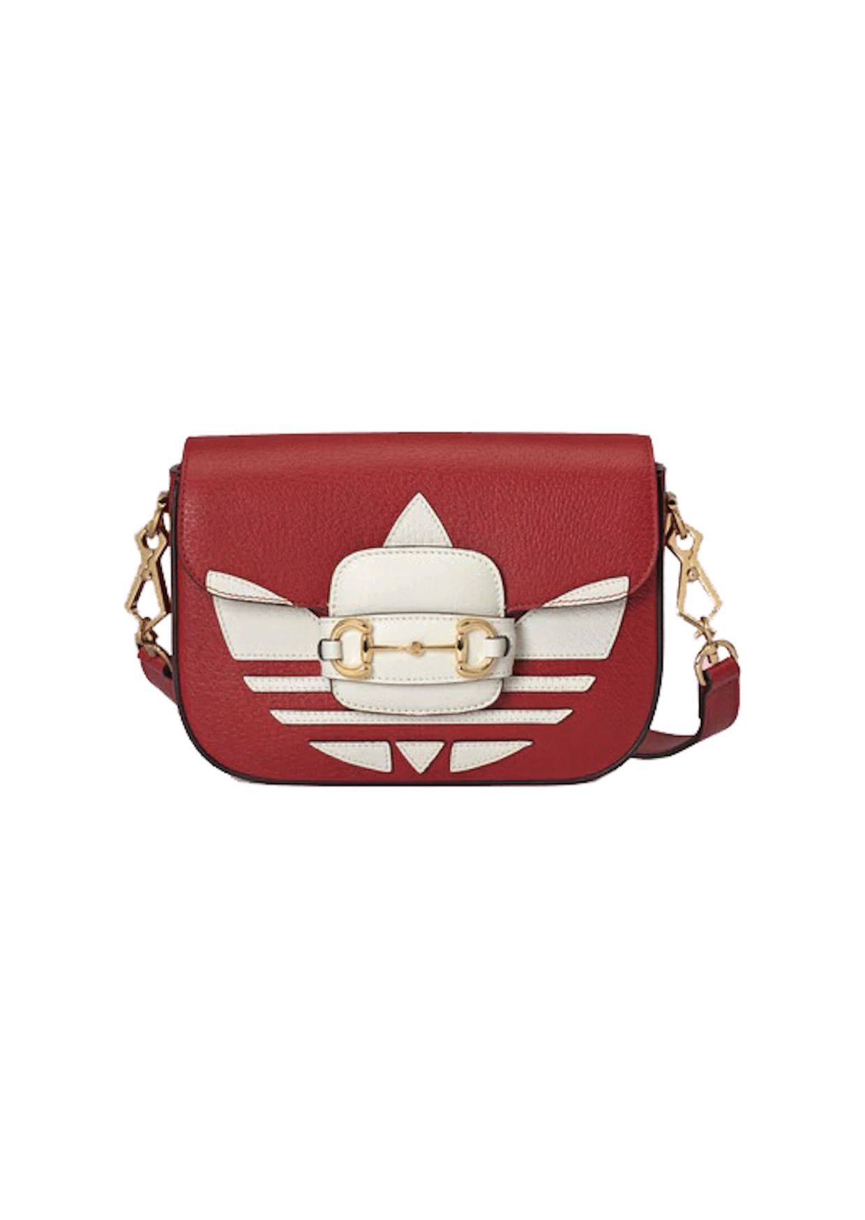 Gucci x Adidas Horsebit 1955 Mini Bag Red For Women, Women’s Bags 8.1in/21cm GG 658574 U3ZDG 6563