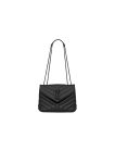 Saint Laurent Loulou Small Chain Bag In Matelassé “Y” Black For Women 9.8in/23cm YSL 494699DV7281000