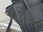 Celine Nano Luggage Bag In Drummed Grey For Women 8in/20cm 189243AQL.10KL