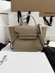 Celine Nano Micro Belt Bag In Grained Material Light Taupe For Women 9.5in/24cm