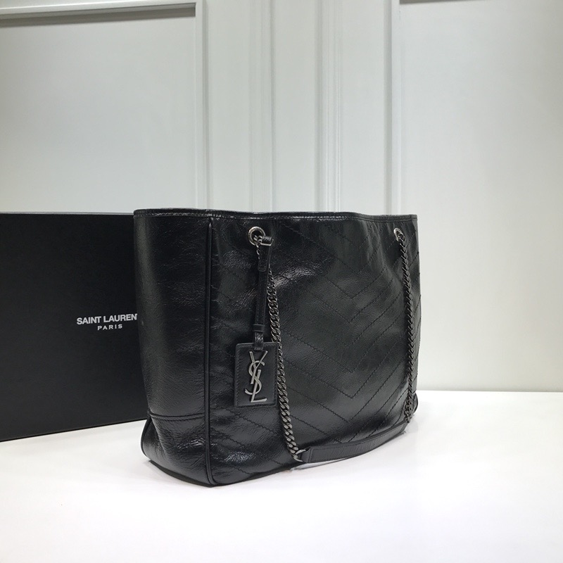 Saint Laurent Niki Shopping Bag Black For Women 13.8in/35cm YSL