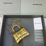 Balenciaga Hourglass Mini Handbag With Chain In Gold, For Women, Women’s Bags 4.7in/12cm 6646761S49M8005